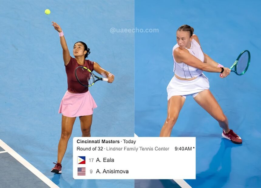 Alex Eala’s Cincinnati Open Campaign Ends Following Round of 32 Loss to World No. 10 Amanda Anisimova