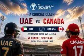 UAE Face Canada in Crucial ICC Cricket World Cup League 2 Clash in Dundee
