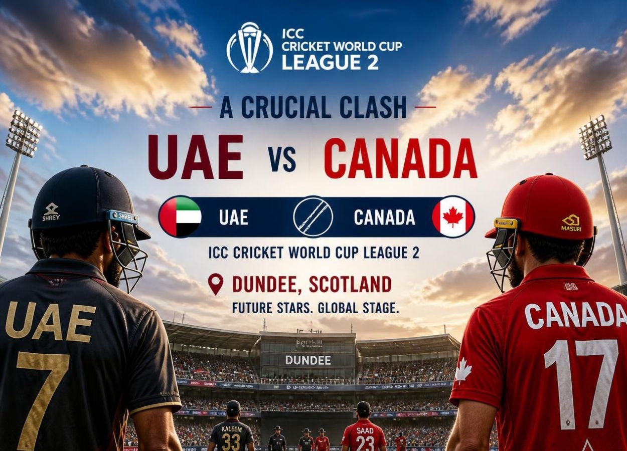 UAE Face Canada in Crucial ICC Cricket World Cup League 2 Clash in Dundee UAE Face Canada in Crucial ICC Cricket World Cup League 2 Clash in Dundee